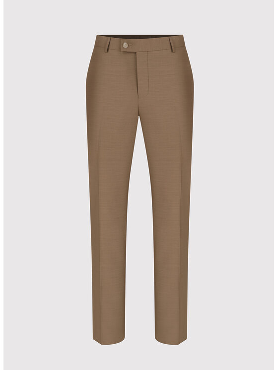 Pako Lorente Pako Lorente Spodnie garniturowe P24SP-6G-003 Brązowy Slim Fit