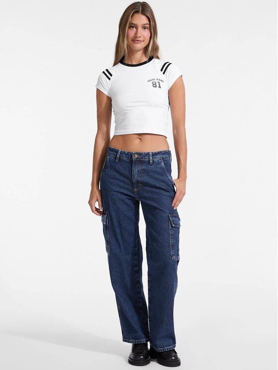 Guess Jeans Guess Jeans T-Shirt 175483 Bílá Classic Fit