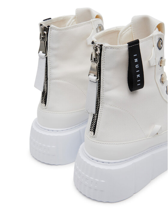 Inuikii Inuikii Modne superge Matilda Canvas High 30103-025 Bela