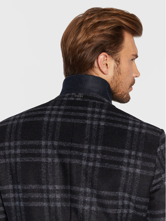 BOSS Boss Cappotto di transizione H-Hyde-J-224 50479591 Blu scuro Slim Fit