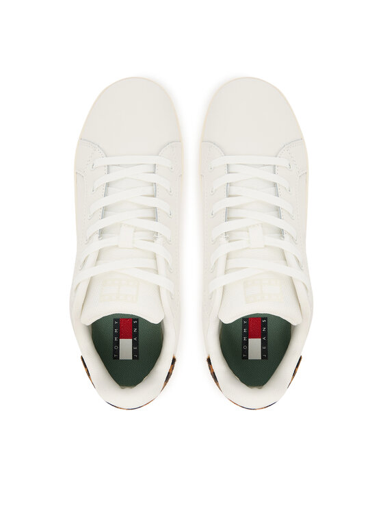Tommy Jeans Tommy Jeans Сникърси Tjw Flatform Leopard Sneaker EN0EN02930 Бял