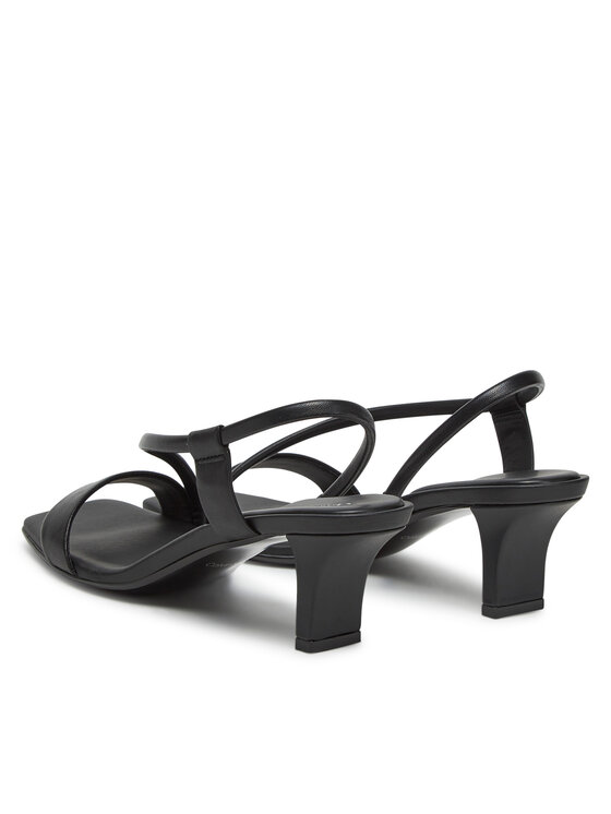 Calvin Klein Calvin Klein Sandały Heel Sandal 50 Squared Lth HW0HW02534 Czarny