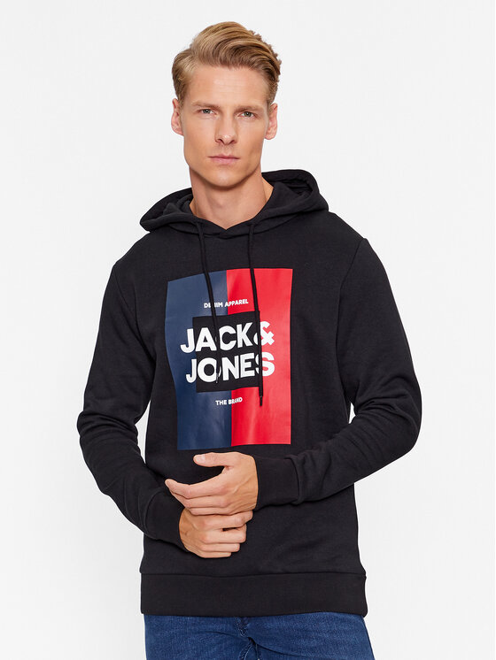 Jack&Jones Mikina Oscar 12235248 Čierna Regular Fit