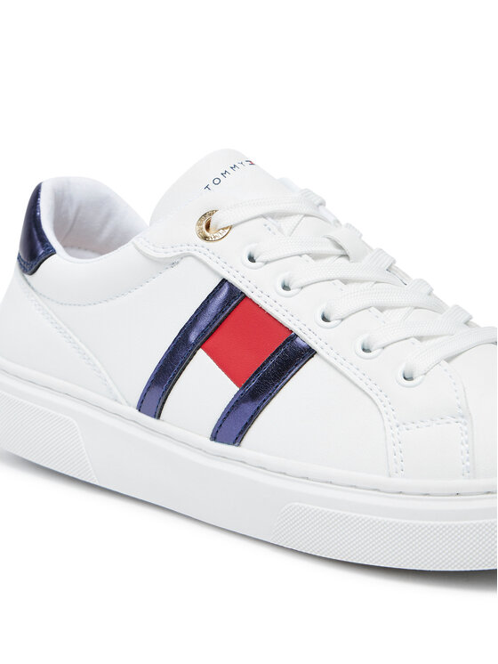 Tommy Hilfiger Tommy Hilfiger Снікерcи Flag Low Cut Lace-Up Sneaker T3A9-33538-1351 S Білий