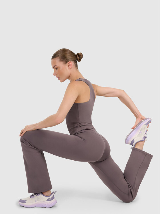 4F 4F Legginsy MULTI ACTIVE Brązowy Slim Fit