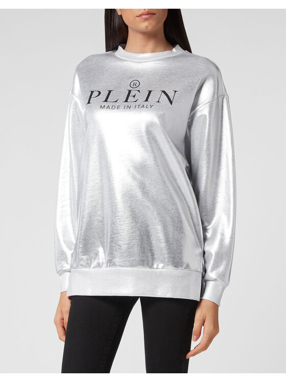 PHILIPP PLEIN PHILIPP PLEIN Felpa 4013 Argento Regular Fit