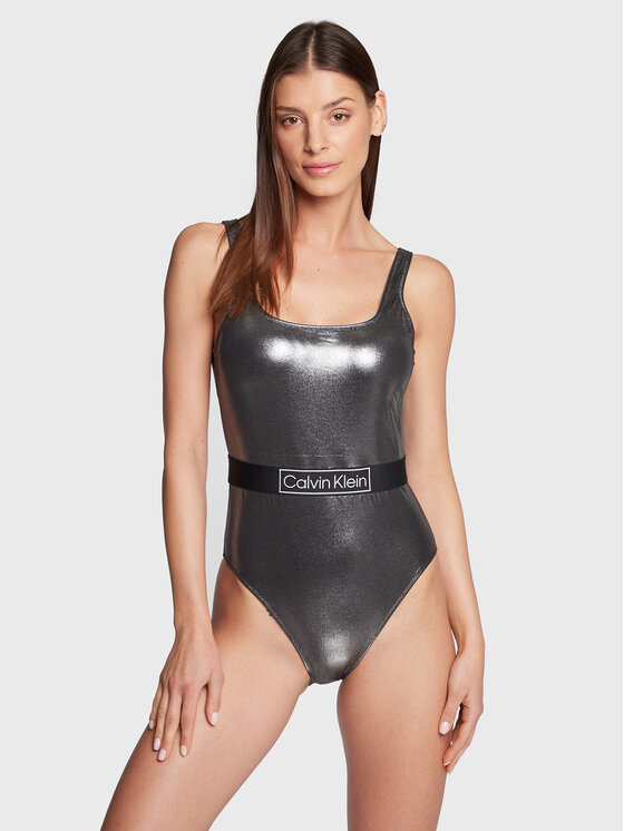 Calvin Klein Swimwear Kopalni Kostum KW0KW01956 Črna