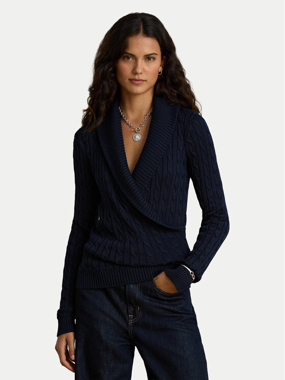 LAUREN RALPH LAUREN LAUREN RALPH LAUREN Sveter 200P14042002 Tmavomodrá Relaxed Fit