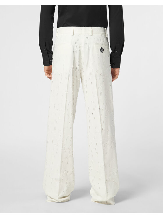 PHILIPP PLEIN PHILIPP PLEIN Pantaloni di tessuto 23235 Bianco Regular Fit