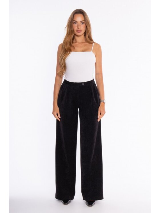 Made of Emotion Made of Emotion Spodnie materiałowe M932 Czarny Wide Leg