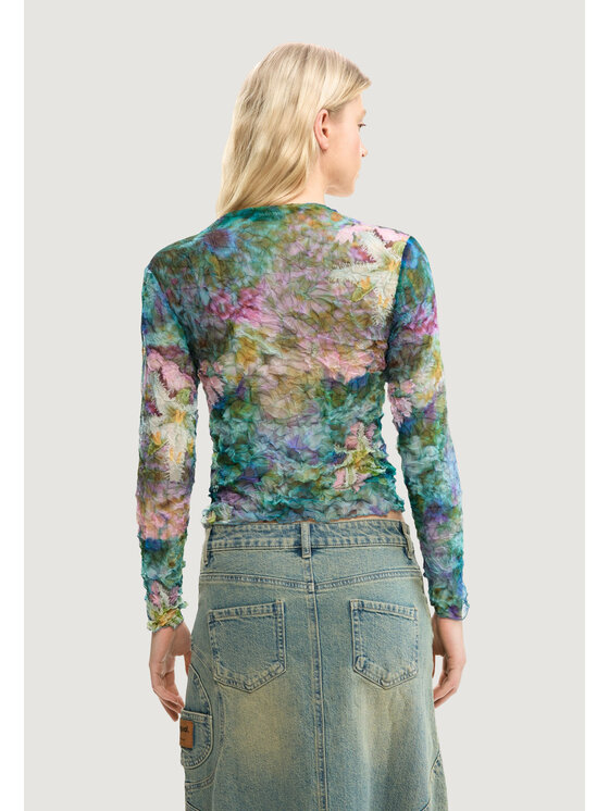 Desigual Desigual Μπλουζάκι BLUS_BETTLE Μπλε Casual Fit