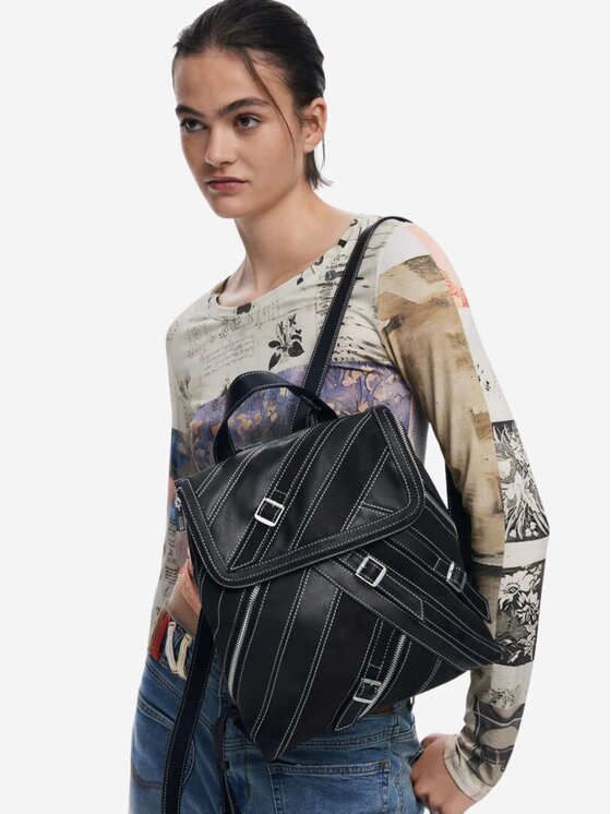 Desigual Desigual Σακίδιο BACK_FIBONACCI HAMPTON MINI BLACK Μαύρο