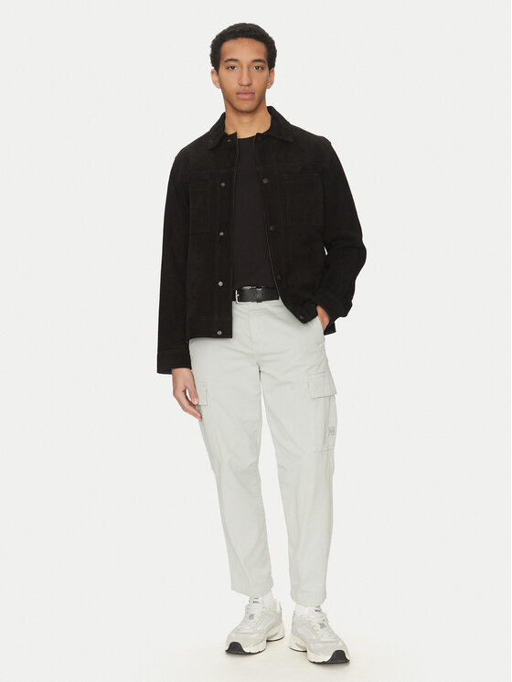 BOSS BOSS Geacă de piele Jomare 50537118 Negru Regular Fit