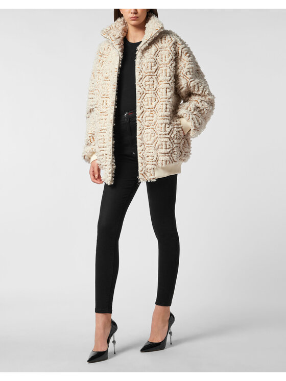 PHILIPP PLEIN PHILIPP PLEIN Kurtka puchowa 27303 Beżowy Regular Fit