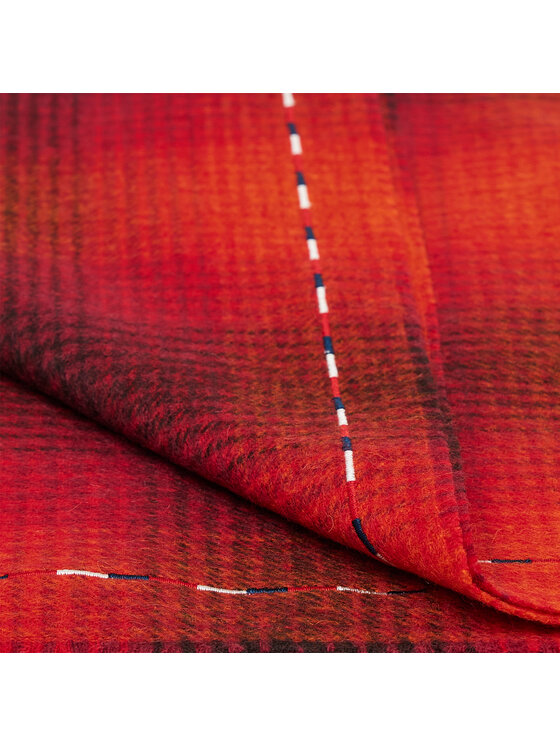 Tommy Hilfiger Tommy Hilfiger Šalis Th Elevated Scarf Check AW0AW10845 Raudona