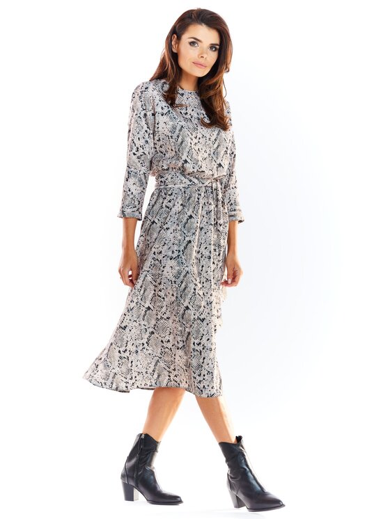 Awama Awama Vestito da giorno A313 Grigio Basic Fit