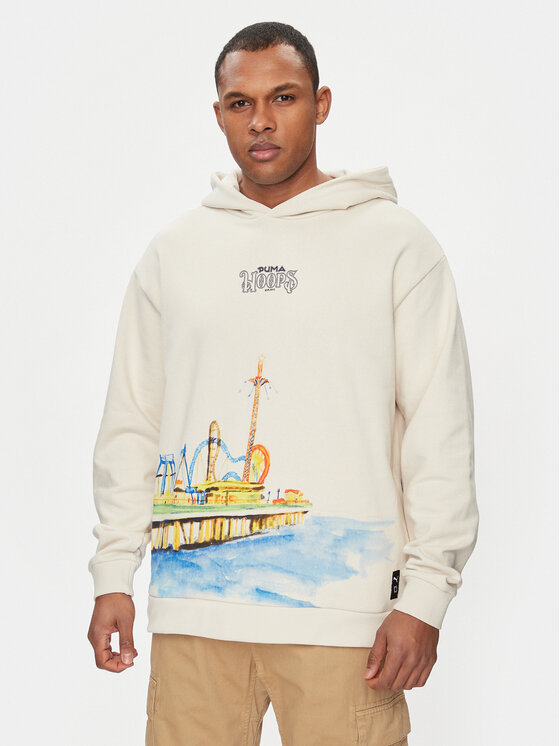 Puma Puma Majica dugih rukava Showtime 624735 Écru Relaxed Fit