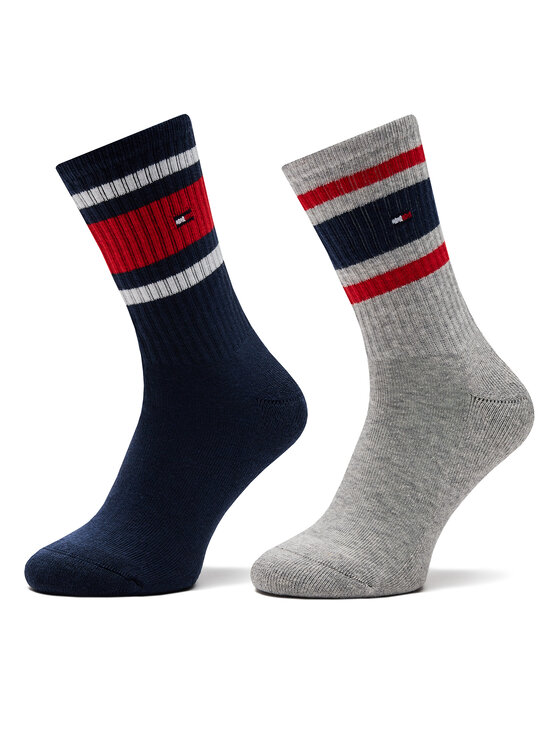 Tommy Hilfiger Tommy Hilfiger Dlouhé ponožky 701229942 Tmavomodrá