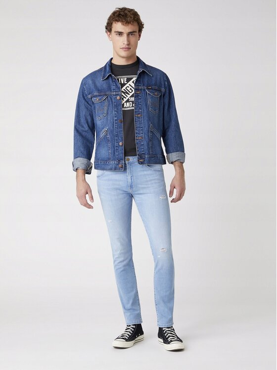 Wrangler Wrangler Jeansy LARSTON Niebieski Slim Fit