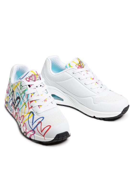 Skechers Skechers Sneakers Uno Spread The Love 55507/WMLT Bianco
