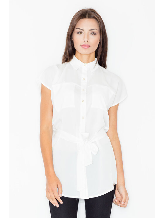 FIGL FIGL Blúzka M463 Écru Regular Fit