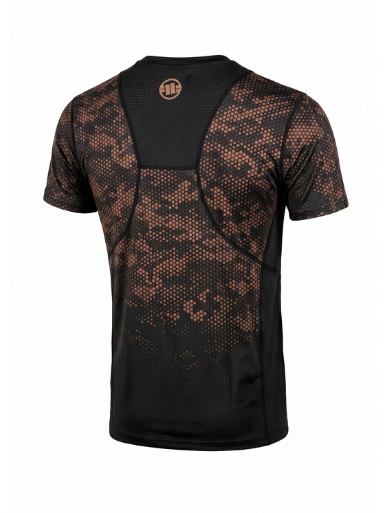 PITBULL PITBULL Koszulka techniczna HEX CAMO HILLTOP Beżowy Regular Fit