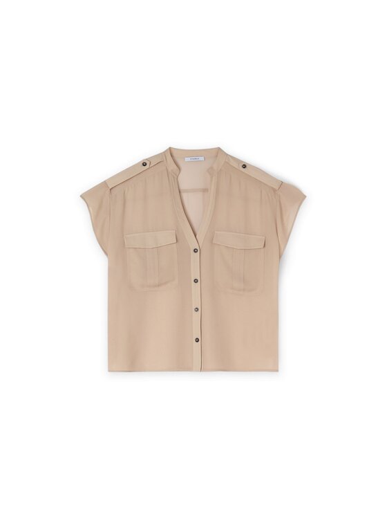 Motivi Motivi Camicia 5223Q000788N002 Écru Regular Fit