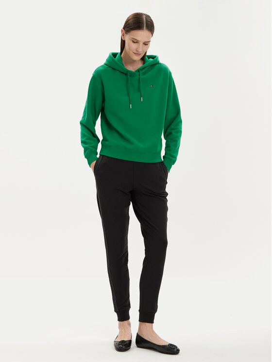 Tommy Hilfiger Tommy Hilfiger Majica dugih rukava Flag WW0WW41245 Zelena Relaxed Fit