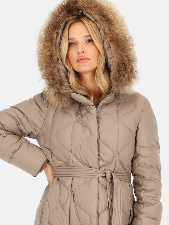 Perso Perso Dámská bunda BLH241012FXR Béžová Regular Fit