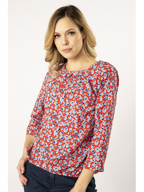 QUIOSQUE QUIOSQUE Bluzka CABRE SHIRT Czerwony Regular Fit