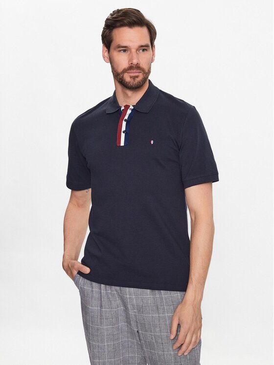 Jack&Jones Polo Drake 12229481 Tumši zils Regular Fit