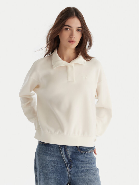 Roxy Roxy Džemperis ar kapuci Rise & Vibe Sweet Fleece ERJFT05012 Balts Relaxed Fit