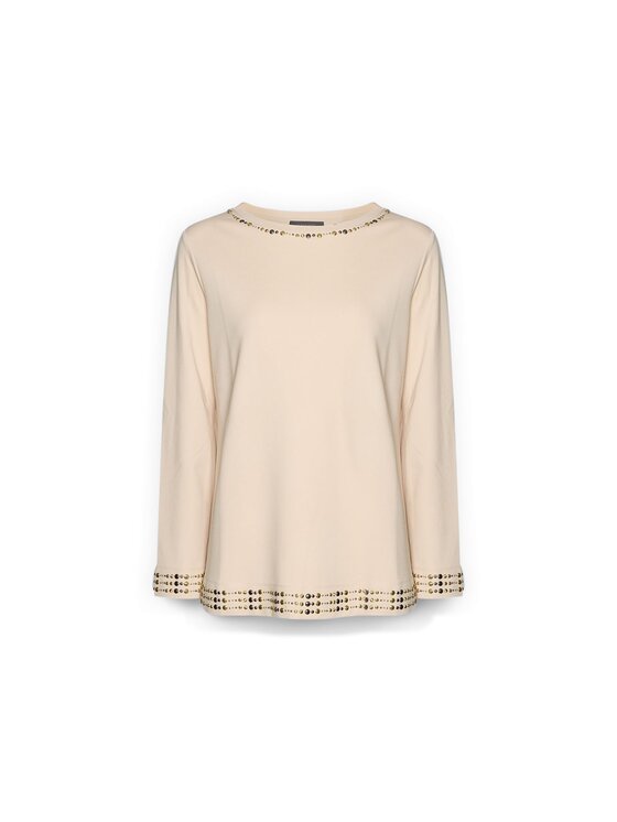 Elena Mirò Elena Mirò T-shirt G274Z000416N002 Écru Regular Fit