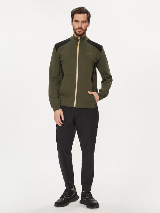 BOSS Boss Majica dugih rukava Zotek 50504948 Zelena Regular Fit