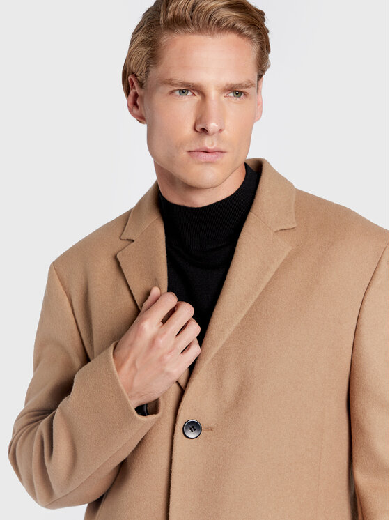 Calvin Klein Calvin Klein Prechodný kabát K10K110462 Hnedá Regular Fit