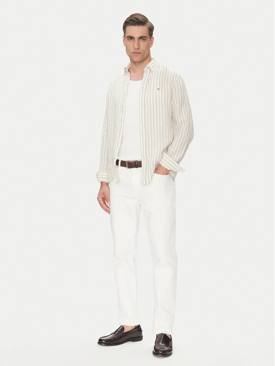 Tommy Hilfiger Tommy Hilfiger Košile Essential MW0MW38581 Béžová Regular Fit