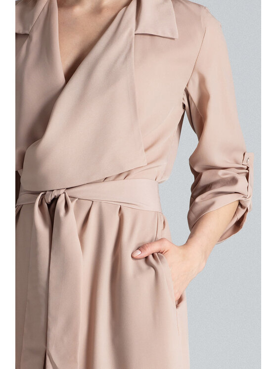 FIGL FIGL Sukienka M464 Beżowy Regular Fit