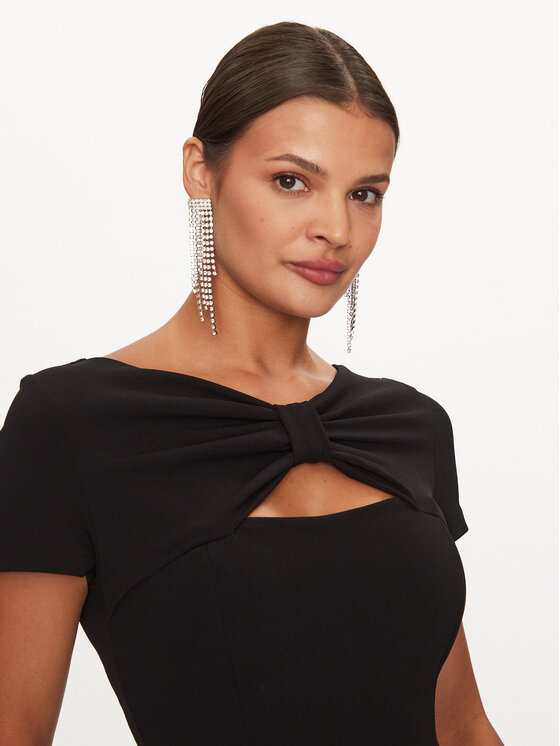 Rinascimento Rinascimento Rochie cocktail CFC0115348003 Negru Slim Fit