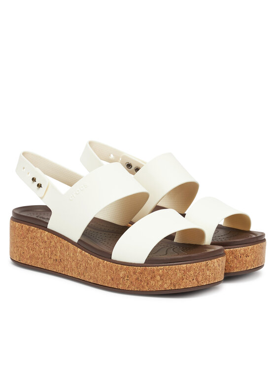 Crocs Crocs Sandaalid Brooklyn Cork Low Wedge 211144 Ekrüüvärv