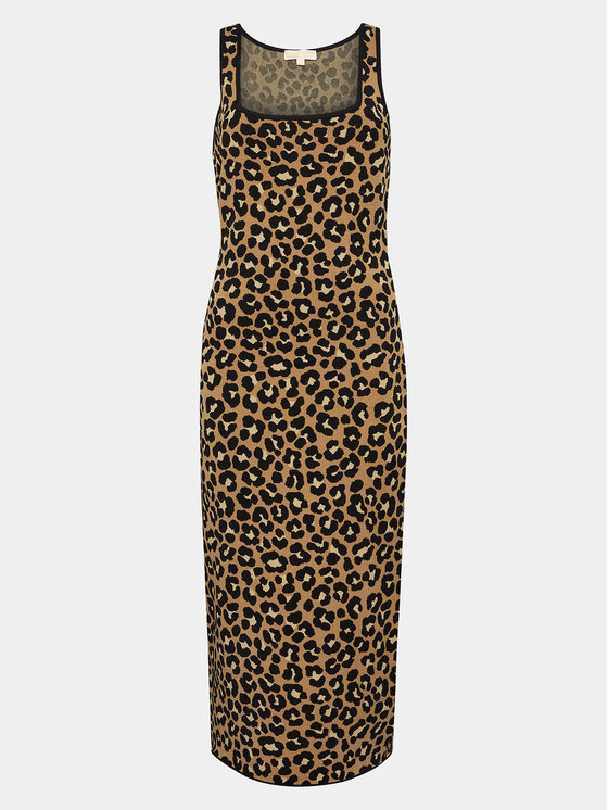 MICHAEL Michael Kors MICHAEL Michael Kors Трикотажна сукня MF381Q19NT Бежевий Slim Fit