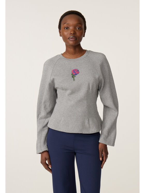 Fabienne Chapot Fabienne Chapot Bluza 6844-1746-177 Szary Regular Fit