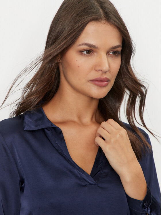 ViCOLO ViCOLO Bluzka TS0198 Granatowy Regular Fit