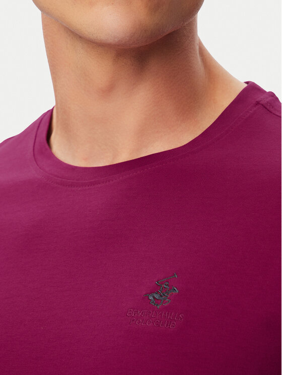 Beverly Hills Polo Club Beverly Hills Polo Club T-Shirt P-SS26M-TS41740 Bordó Regular Fit