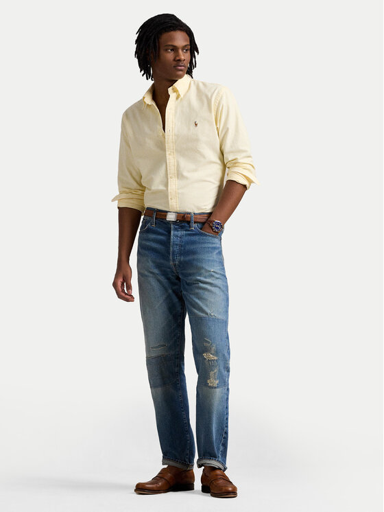 Polo Ralph Lauren Polo Ralph Lauren Cămașă 710953704004 Galben Custom Fit