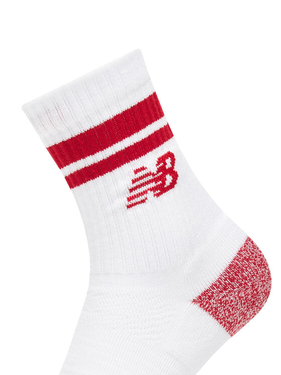 New Balance New Balance Комплект 3 чифта дълги чорапи мъжки Active Lifestyle Striped Crew LAS35210AS1 Бял
