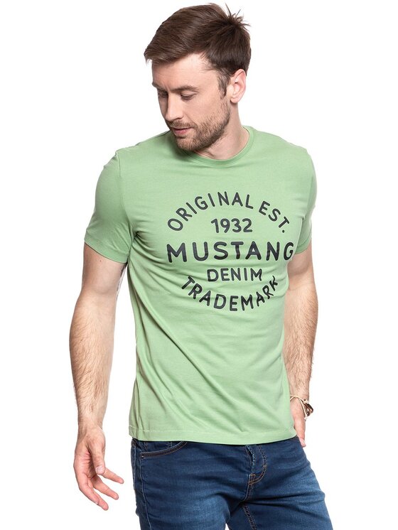Mustang Mustang T-shirt LOGO T-SHIRT Verde Regular Fit
