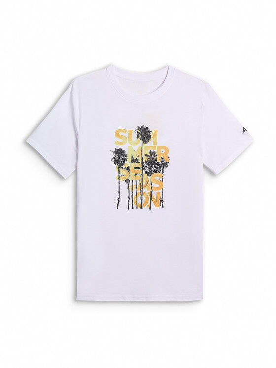 4F 4F T-Shirt BEACHWEAR Biały Regular Fit