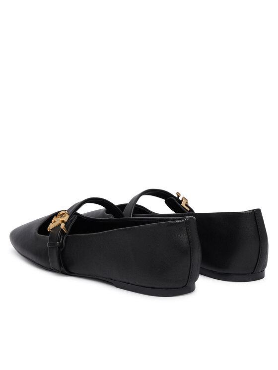 Calvin Klein Calvin Klein Baleriny Squared Ballerina Mj Lth Mg Hdw HW0HW03430 Czarny