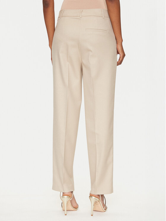 Morgan Morgan Παντελόνι υφασμάτινο 251-PLUX.F Μπεζ Straight Fit