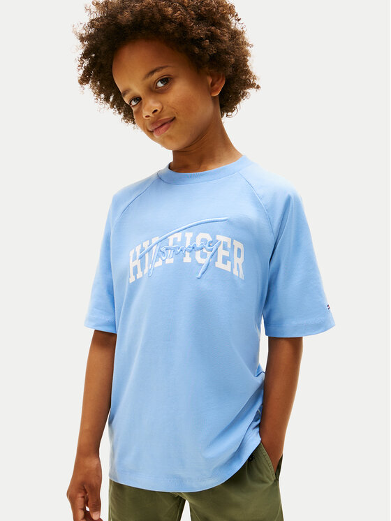 Tommy Hilfiger Tommy Hilfiger T-Shirt KB0KB09726 Niebieski Regular Fit
